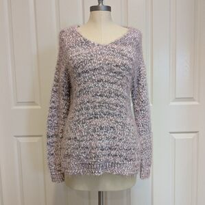 So Women's Pink Black Soft Sweater S